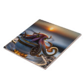  Cute tiny octopus in a teacup at sunrise Fliese (Seite)