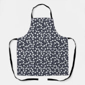 Cute tiny white flower pattern dark blue pattern schürze (Vorderseite)