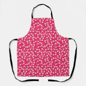 Cute tiny white flower pattern pink pattern schürze (Vorderseite)