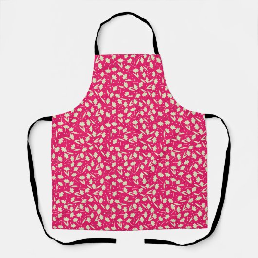 Cute tiny white flower pattern pink pattern schürze (Vorderseite)