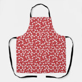 Cute tiny white flower pattern red pattern schürze (Vorderseite)