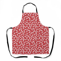 Cute tiny white flower pattern red pattern