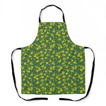 cute tiny yellow flower with green background