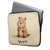 Cute tired capybara laptopschutzhülle (Vorderseite Links)