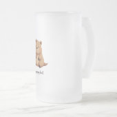 Cute tired capybara mattglas bierglas (VorderseiteRechts)