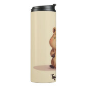 Cute tired capybara thermosbecher (Nach links gedreht)