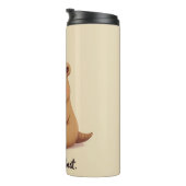 Cute tired capybara thermosbecher (Nach rechts gedreht)