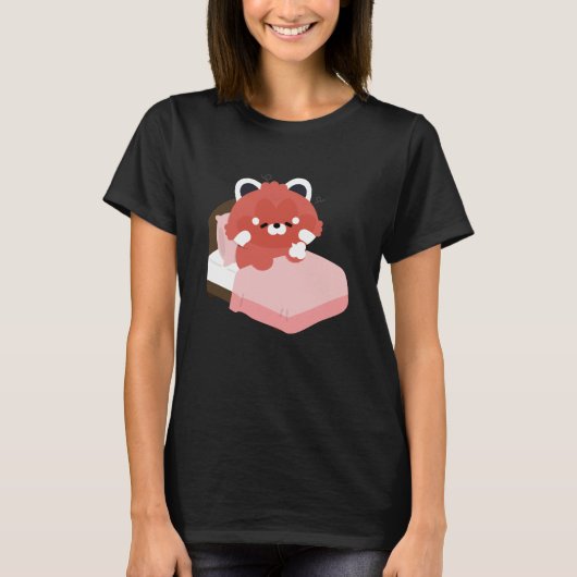 Cute Tired Red Panda T-Shirt (Vorderseite)