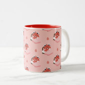 Cute Tired Red Panda Zweifarbige Tasse (VorderseiteRechts)