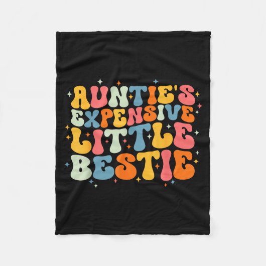 Cute Toddler Boy Girl Funny Aunties Expensive Litt Fleecedecke (Vorderseite)