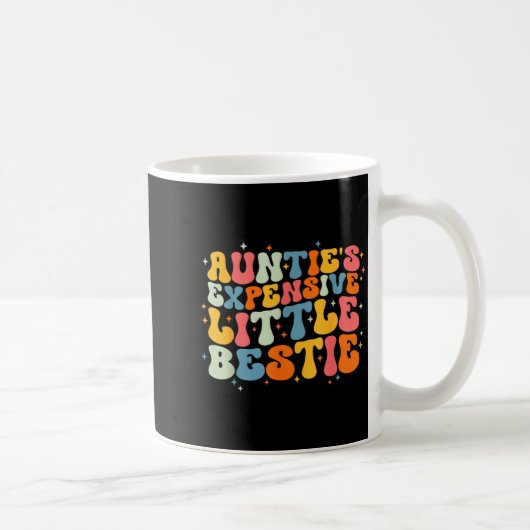 Cute Toddler Boy Girl Funny Aunties Expensive Litt Kaffeetasse (Rechts)