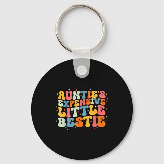 Cute Toddler Boy Girl Funny Aunties Expensive Litt Schlüsselanhänger (Vorderseite)