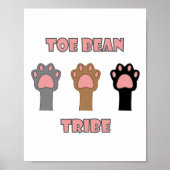 Cute Toe Bean Tribe Cat Paw Trio Design Poster (Vorne)