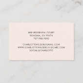 Cute Toile Teddy Bear Daycare Visitenkarte (Rückseite)