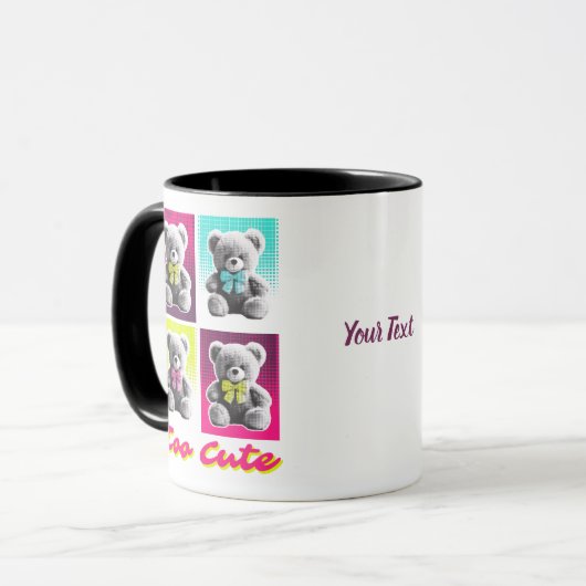 Cute Too Bear Personalisierter Becher | Benutzerde Tasse (Vorderseite Links)