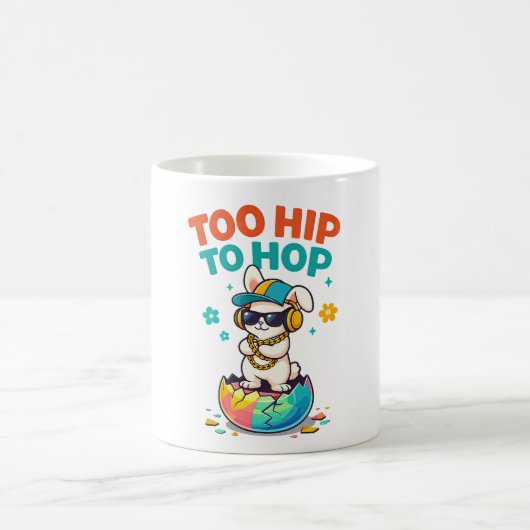 Cute Too Hip to Hop Bunny Artwork Kaffeetasse (Mittel)