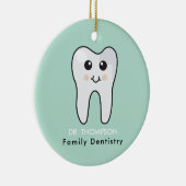 Cute Tooth Family Dentistry Keramik Ornament (Rechts)