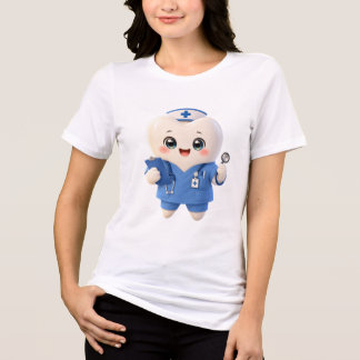 Cute Tooth Nurse T-Shirt | Dental Gift Tri-Blend Shirt