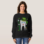 Cute Tooth With Hat Dental Assistant St Patricks Sweatshirt (Vorne ganz)