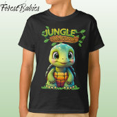 Cute Tortoise Box Turtle Animal Character Black 🐢 T-Shirt