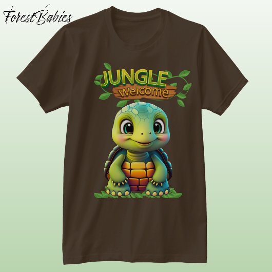 Cute Tortoise Box Turtle Animal Character Brown 🐢 T-Shirt