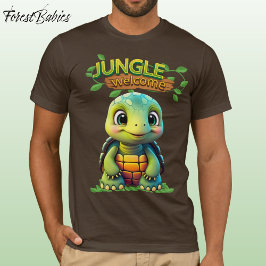 Cute Tortoise Box Turtle Animal Character Brown 🐢 T-Shirt