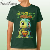 Cute Tortoise Box Turtle Animal Character Green 🐢 T-Shirt