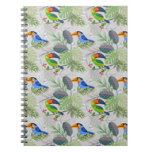 Cute Toucan bird, Everybirdy Pattern, Watercolors Notizblock
