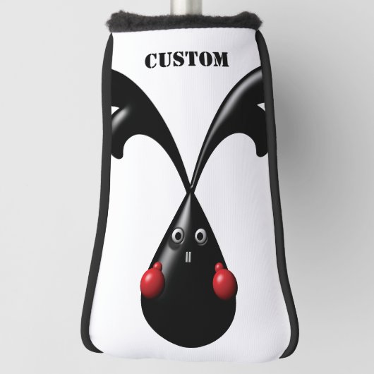 Cute Tough Bunny Boxer Rabbit Golf Headcover (Rotieren 90)