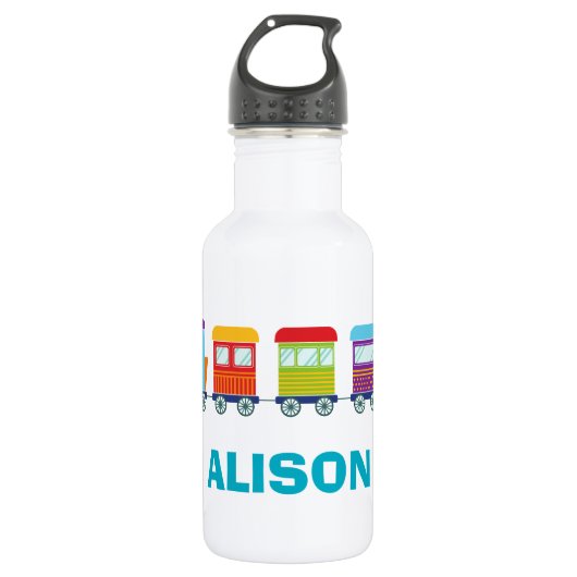 Cute Toy Train Personalized kids Edelstahlflasche (Vorderseite)