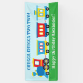 Cute Train Birthday Party Banner (Vertikal)
