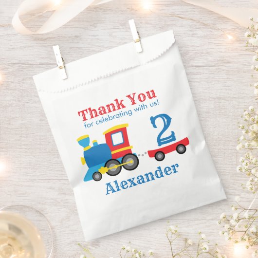 Cute Train Birthday Party Geschenktütchen (Ausgeschnitten)