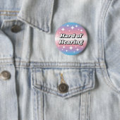 Cute Transgender Flag Gradient Hard of Hearing Button (Beispiel)