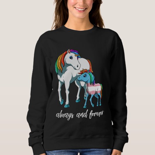 Cute Transgender Unicorn Mama Sweatshirt (Vorderseite)