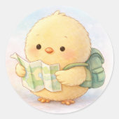 Cute Travel Alma Chick Sticker (Vorderseite)