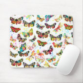 Cute Trendy Watercolor Butterflies Mousepad (Mit Mouse)