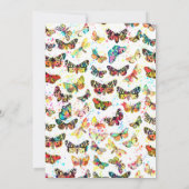 Cute Trendy Watercolor Schmetterlinge Einladung (Rückseite)