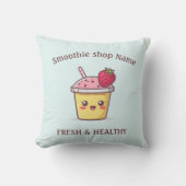 Cute Tropical Fruit Smoothies Fruit Kitchen shop Kissen (Vorderseite)