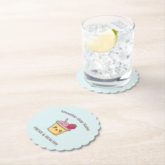 Cute Tropical Fruit Smoothies Fruit Kitchen shop Untersetzer (Vor Ort)