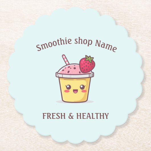 Cute Tropical Fruit Smoothies Fruit Kitchen shop Untersetzer (Vorderseite)