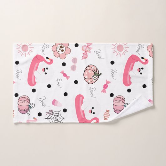 Cute Tropical Halloween – Ghosts & Flam Handtuch (Handtuch)
