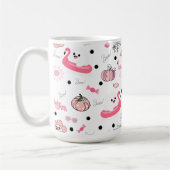 Cute Tropical Halloween – Ghosts & Flamingos Kaffeetasse (Links)