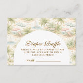 Cute Tropical Nursery Animals Diapper Raffle Begleitkarte (Vorderseite)