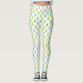 Cute Tropical Pineapple Pattern Leggings (Vorderseite)