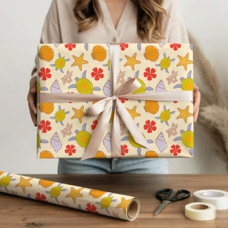 Cute & Tropical Under the Sea Ocean Life Geschenkpapier