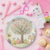 Cute Tu Bishvat Watercolor Blooming Tree Pappteller (Party)