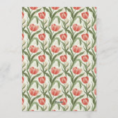 Cute Tulip Themed 20Th Birthday Einladung (Rückseite)