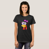 Cute Turkey Face Girl Pink Bow Thanksgiving Kids T-Shirt (Vorne ganz)