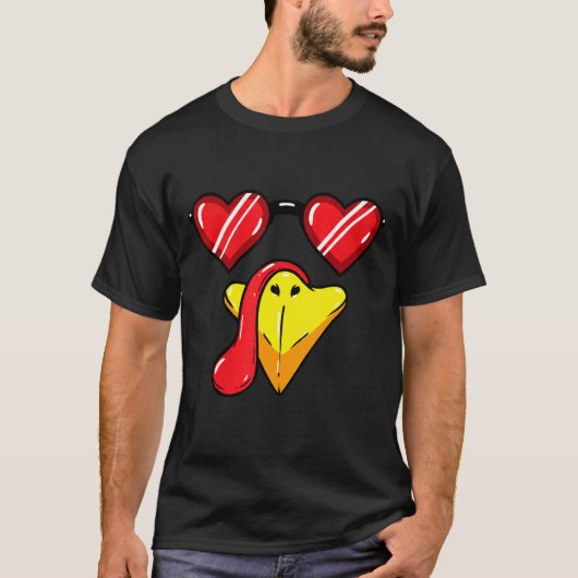 Cute Turkey Face Pilgrim Thanksgiving Costume T-Shirt (Vorderseite)