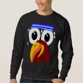 Cute Turkey Face Running Thanksgiving Marathon Sweatshirt (Vorderseite)